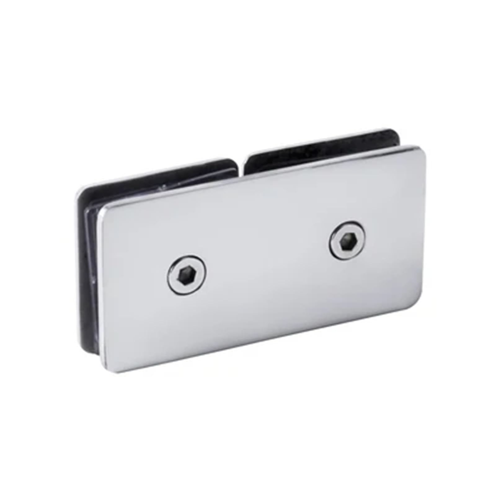 Pknaqwlsx 180 Degrees Chrome Stainless Steel 304 Glass Fixed Clip Bathroom Glass Support 0 90 135 180 Degree Partition Shower Room Link Clip(180 Degrees)