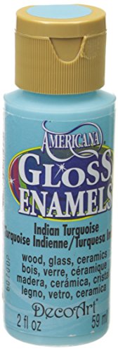 DecoArt Americana Gloss Enamels Paint, 2-Ounce, Indian Turquoise