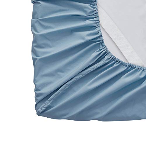 Image of Sweet Home Collection Pure Cotton Soft Bed Sheet Set - Premium Soft & Breathable Luxury Staple Quality Sheeting - 100% Cotton Sheet Set - Queen, Misty Blue