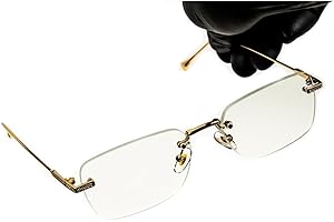 Vintage Yellow Gold Modern Rectangle Eyeglasses