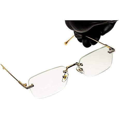 Vintage Yellow Gold Modern Rectangle Eyeglasses
