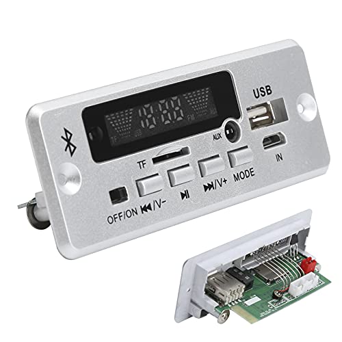 Placa Decodificadora Bluetooth, Módulo Bluetooth, Placa Decodificadora PCB 02Cabt, Módulo Decodificador Wav Universal, Placa Decodificadora Mp3 con Llamada Bluetooth (Plata)