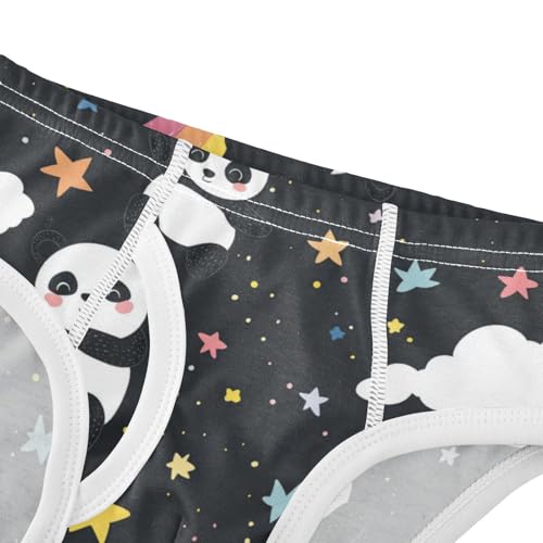 Wusikd Cute Pandas Rainbow Boys' Underwear Cotton Starry Night Sky Boys Briefs Soft Toddler Underwear 2T4