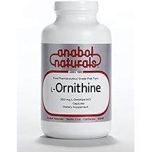 كبسولات Anabol Naturals L-Ornithine 2000 500 mg Free Form