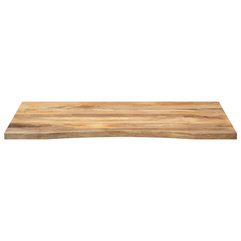 Generico Piano Scrivania Curvo Legno Massello Mango 110x80x2,5 cm