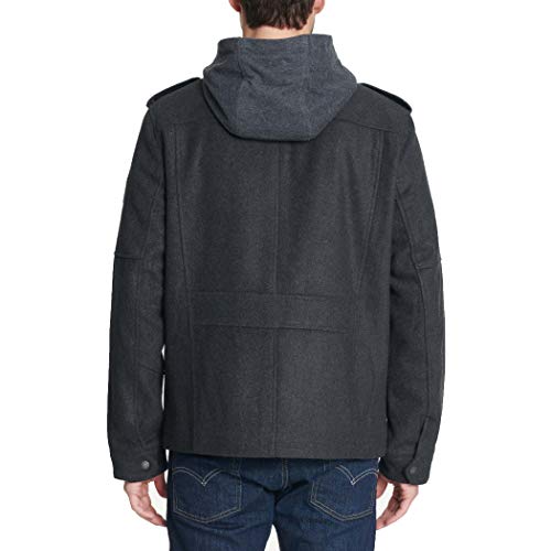 Image of Levi's Men's Wool Blend Hooded Military Jacket