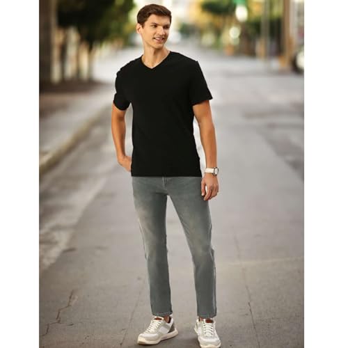 Image of Blue Jeans for Men Regular Fit - Cotton Jeans Pant for Men, Regular Denim Jeans for Boys - Light Fade Jeans for Men