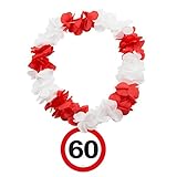 Hawaiikette Verkehrsschilder  ZAHL 60  für Geburtstag