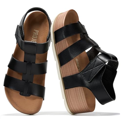 Image of Project Cloud Platform Sandals Women - Strappy Wedges with Comfortable Plush & Soft Insole - Lightweight & Non Slip Platform Sandals for Women 2026