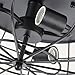 ZZ Joakoah® Industrial 3-Light Rustic Semi Flush Mount Ceiling Light, Metal Cage Pendant Lighting Lamp Fixture for Kitchen Living Room Bedroom Hallway Stairway Garage, E26, Black Painting Finish.