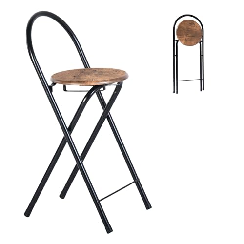 Liink1Ga Tabouret Haut de Bar Pliant Lot de 2, Tabouret et Chaise de Bar Haute Pliante Pliable avec...