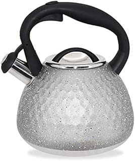 SAMMCO COOKS 2.7 Quart Tea Kettle for Stovetop, Loud Whistling Teakettle, Food Grade Stainless Steel, Anti-Hot Handle, Anti-Rust, Fast to Boil, Silver