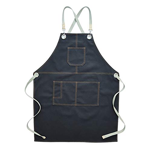 delantal Lienzo delantal cruz espalda correas camareros pasteles chef uniforme café restaurante florista jardinero trabajo trabajo