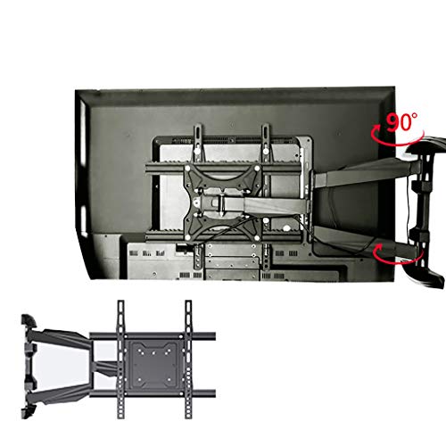 Support TV mural pivotant inclinable pour téléviseurs plats et incurvés de 32 à 65 pouces
