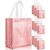 Set Of 30 Shiny Blue Gift Bags In Bulk - Blue Reusable Gift Bags Medium Size - Goodie - View #9