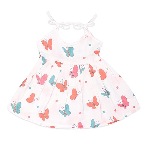 Image of Kidbea Extra Soft Mulmul Cotton Jhabla Frok for Baby Girls Set of 3 (3-6 Months) TSB