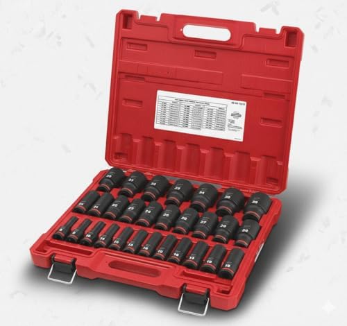 Milwaukee Electric - 29PC IMP Duty 1/2DR Metric DP 6-PT Socket Se...