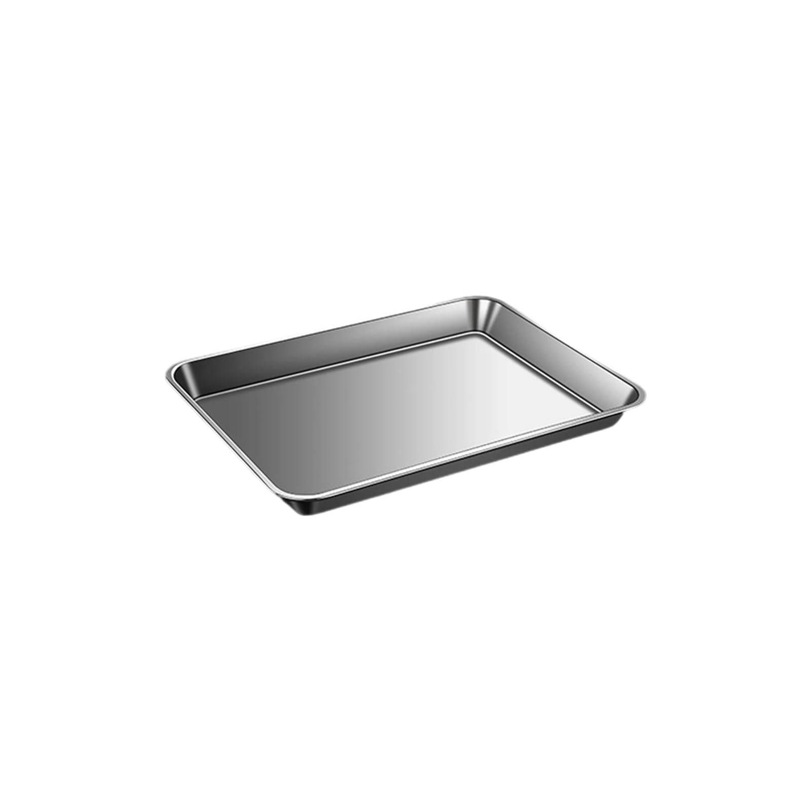 Tsophreniq 304 Stainless Steel Cookie Sheet Rectangular Flat Bottom Oven Tray for Pastries and Breads Rustproof Barbecue Professional Baking Tray with Even Heat Distribution