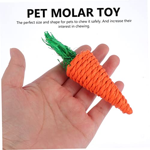 DOITOOL 5 Unidades mordedor de coelho brinquedos para mastigar chinchila coelho mastigando brinquedo