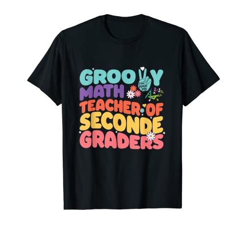 Vintage Retro 60s 70s Groovy Math Maestro de Segundo grado Camiseta