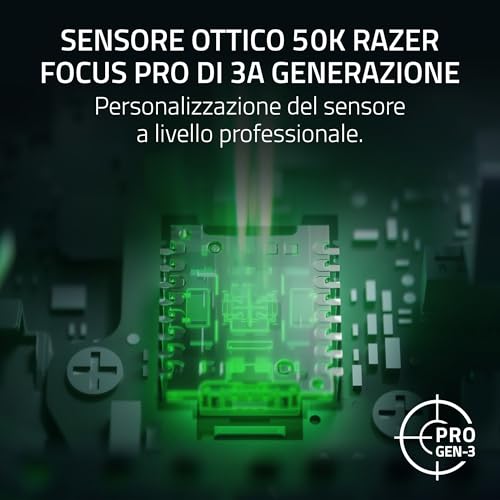 Viper V4 Pro - Mouse da gaming wireless simmetrico per eSport - Ultraleggero 50 g - HyperSpeed Gen-2 polling a 8 KHz - Sensore Focus Pro 50K - Rotella di scorrimento ottica - PC/Mac | Bianco - Mouse gaming - Immagine 5