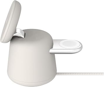 Belkin BoostCharge Pro 2si 1 Arada Kablosuz  arj Cihaz , Qi2 15W - iPhone 17, 16, 15, 14, 13 Serisi, Apple Watch, AirPods ve Di er Qi2  zellikli Cihazlar i in MagSafe Uyumlu  arj Cihaz , Kum Rengi