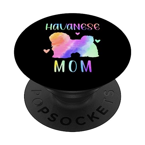 Acuarela Habanera Mama Dog Mom Rainbow PopSockets PopGrip Intercambiable