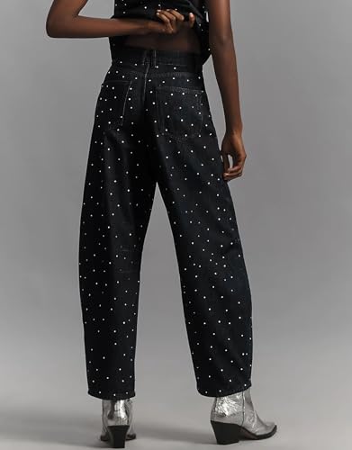 Kedera Rhinestone Jeans for Women Wide Leg Baggy Pants Y2K Mid Rise Jeans Bedazzled Sparkl Bling Pants Streetwear2