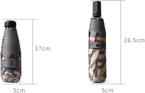 Miniatura 3 de Paraguas fuertes 6 costillas paraguas de lujo para mujer protección solar a la moda paraguas pequeño de vinilo resistente al viento paraguas de