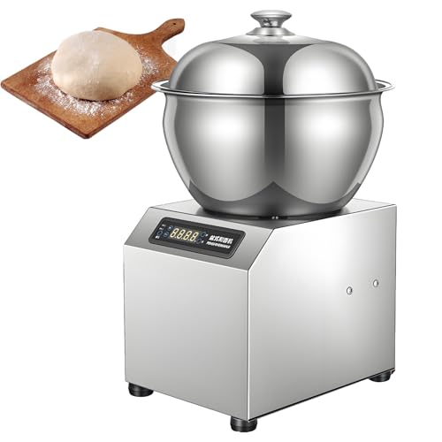 DNEPEI Batidora eléctrica de 8 kg/5 kg, amasadora con Temporizador y Recipiente extraíble de Acero Inoxidable, Hacer Pizza, Pan y masas para albóndigas. Digitaldisplay-5kg