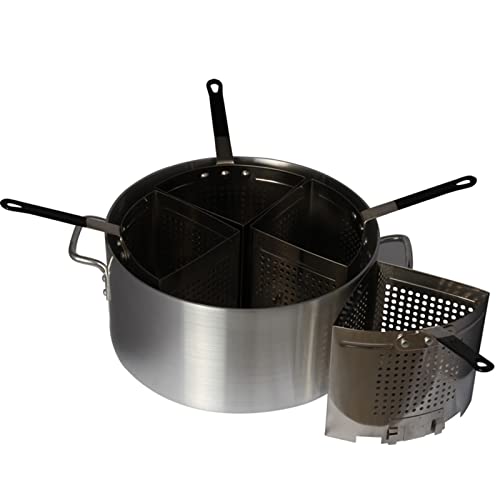 Nudelkocher aus Aluminium, 20 Qt, mit 4 Filterkörben aus Edelstahleinsätzen, Nudelknödel-Maker, Kochwerkzeug für die Küche zu Hause oder im gewerblichen Bereich Nudelkocher aus Aluminium, 20 Qt, mit 4 Filterkörben aus Edelstahleinsätzen, Nudelknödel-Maker, Kochwerkzeug für die Küche zu Hause oder im gewerblichen Bereich