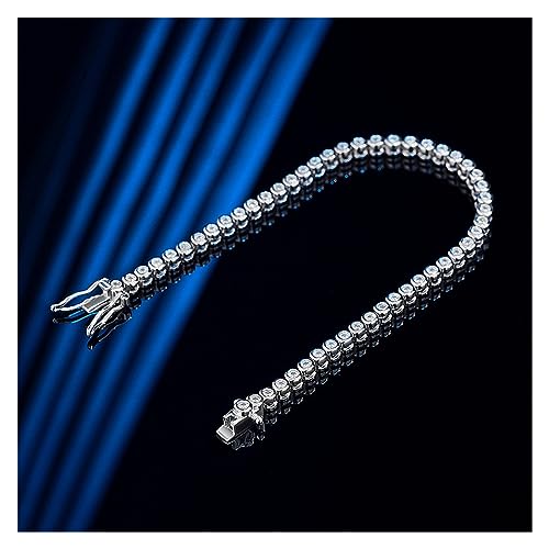 Bracelet Tennis Diamant Argent Accessoire Chic Bureau et Soirée - 3