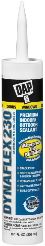 12 Pack Dap 18305 DYNAFLEX 230 Premium Indoor/Outdoor Sealant - Clear 10.1-oz Cartridge (18304)
