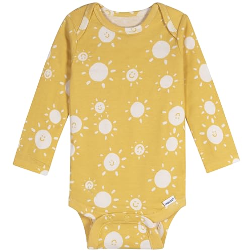Image of Onesies Brand Unisex Baby 6-Pack Long Sleeve Bodysuits - Breathable Cotton One-Piece Outfits for Newborns & Infants