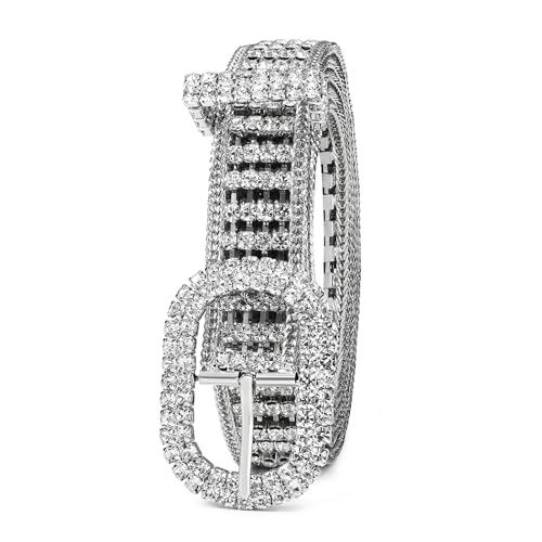 Women's Sparkling Rhinestone Belt Crystal Studded Belts for Jeans Pants Dress2