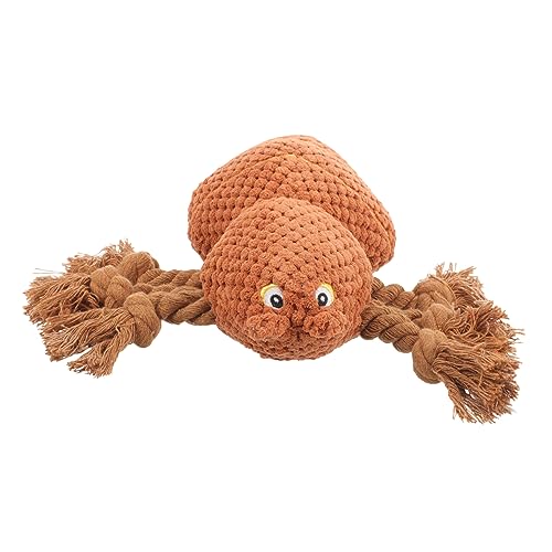 BCOATH Medium Dog Toy Cotton Rope Spider Stuffed Halloween Dog Toy Puppy Play