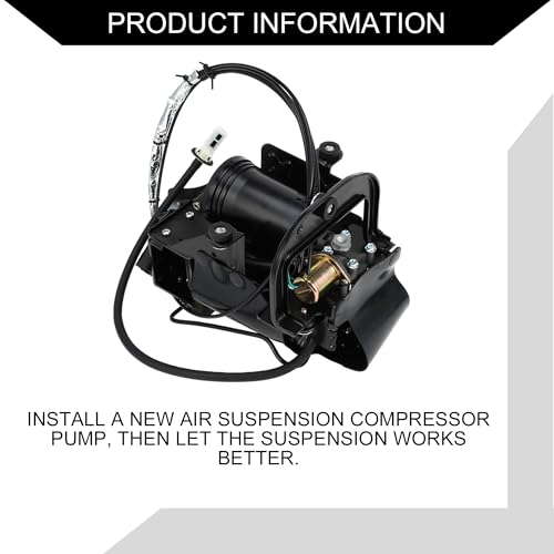 Hihaha Nr. 23446561 Luftfederkompressor mit Halterung und Ventil für Cadillac XTS Premium 3.6L 2013-2016 / Niedriger Luftfahrtpumpe/Stabil / 1 Stück