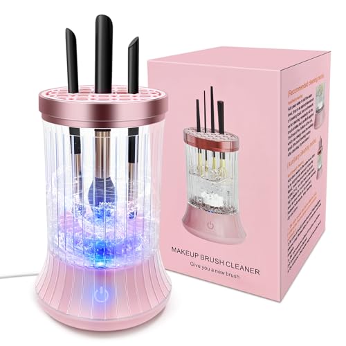 GKZ Electric Brush Cleaner Machine, High Speed Fast Cleaning Plug-in Power Brush Cleaner Ideal for Makeup Brushes & Sponges – Perfect for Home & Professional Use