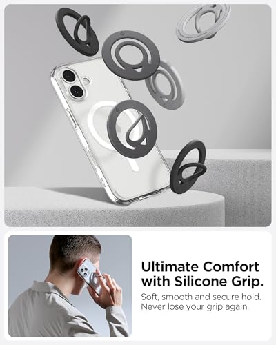 Image of Spigen Slim Dual Pop Magsafe Ring Holder - Marble Gray