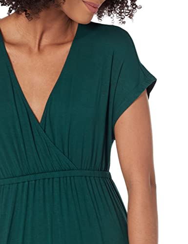 Image of Amazon Essentials Women's V Neck Short Sleeve Waisted Maxi Dress (Available in Plus Size)