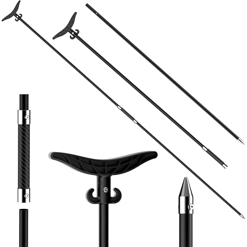 itayak 8.63' Shallow Water Anchor Pole, 2 Piece Fiberglass Boat Anchor with T-Handle, Pole Anchor with 316 Stainless Tip for Boat, Fishing Kayak (Gloves Included)