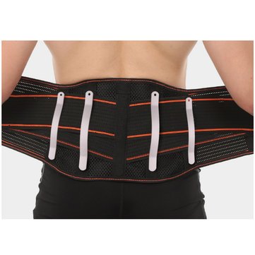 GenericUnisex Back Support Brace Belt Lumbar Lower Waist Double Adjust Flexibrace Pain Relief [L]