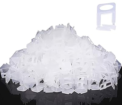 QTATRA Tile Leveling System for Professional Floor Tile Ceramic Tile and Stone Installation,Tiles Leveler Spacers Clips,Tiling Tools Spacers Plastic Clips for Wall Floor,Tile Spacers Only,2mm,200Pcs