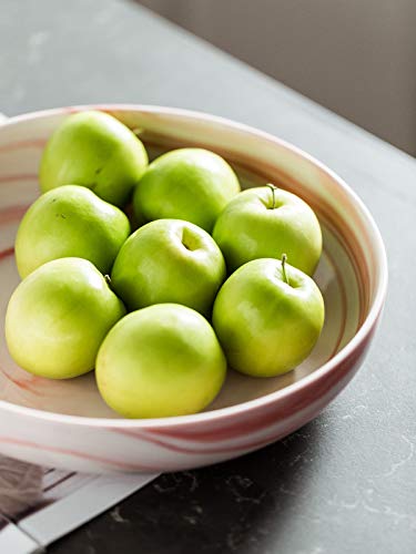 Yhosseun Porcelain Serving Bowl Set Large Serving Bowls For Kitchen, Party, 1.9 Quarts Ceramic Bowl For Salad, Pasta, Fruit, Set Of 2, Marble Pink #TOP5