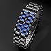 Fashion Full Metal Digital Lava Wrist Watch Men LED Display Watches Gifts for Male Female Sport Creative Watch (T 2 Pieces)