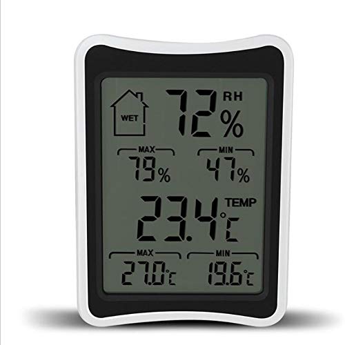 Wandmontage Haushaltsfeuchtigkeitsüberwachung Innen Hygrometer Thermometer Bracket, 4-Zoll großen LCD-Monitor