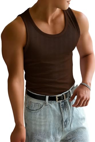 Image of Rockwell Men's Premium Cotton Vest - Sleeveless Gym Undershirt | Breathable, Stretchable & Skin-Friendly Innerwear for Everyday Comfort | 002
