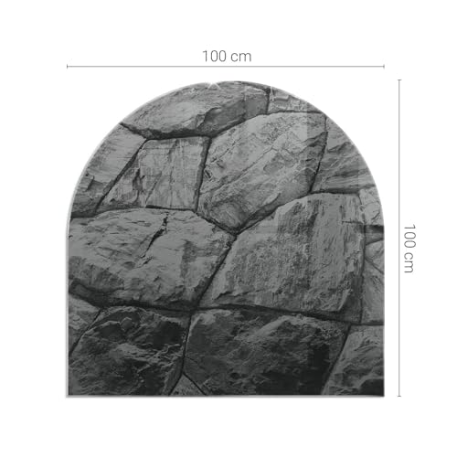 Plaque de sol de cheminée protection thermique sous poêle à bois 100x100 - 5