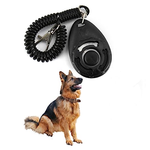 SUPVOX 4 Pack Dog Training Clicker Big Button Pet Clickers with Wrist Strap Puppy Dog Barking Control Device for Cat Horse Puppy Training