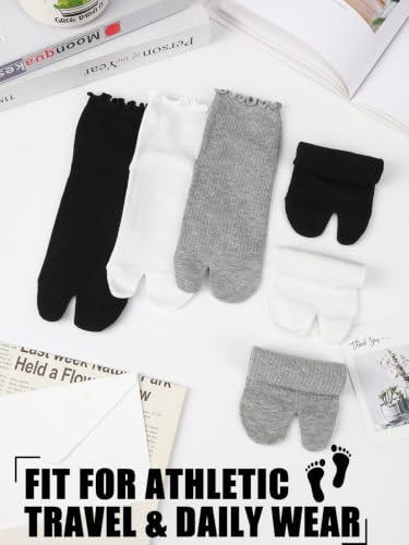 Image of 6 Pairs Japanese Toes Separated Socks for Men Women Unisex
